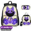 Smiling Critters Mochila [ESTOJO + BOLSA LANCHEIRA]