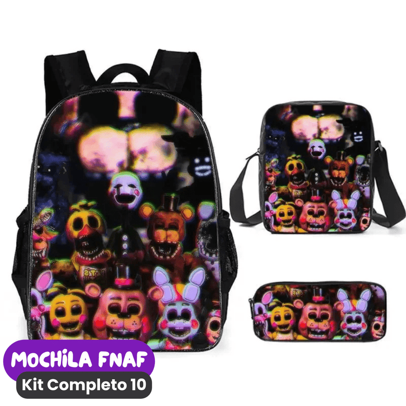 Mochila Fnaf Kit Completo [ESTOJO + BOLSA LANCHEIRA]