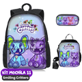 Smiling Critters Mochila [ESTOJO + BOLSA LANCHEIRA]