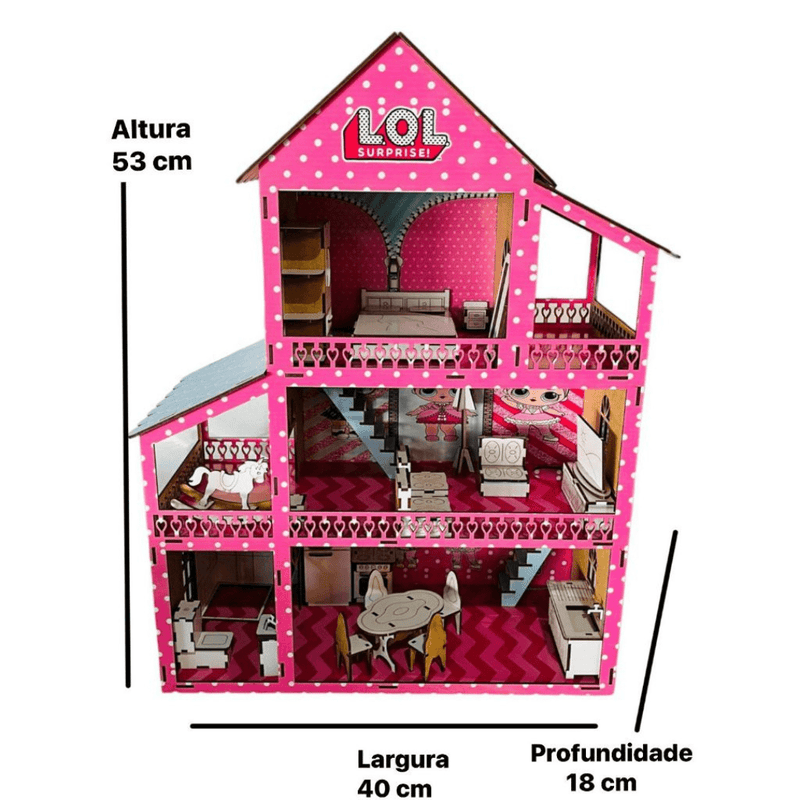 Casinha de Boneca em MDF - Direto da Fábrica