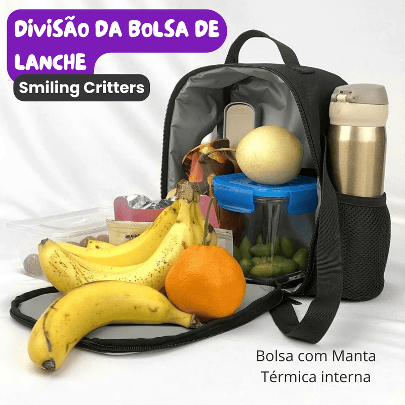 Smiling Critters Mochila [ESTOJO + BOLSA LANCHEIRA]