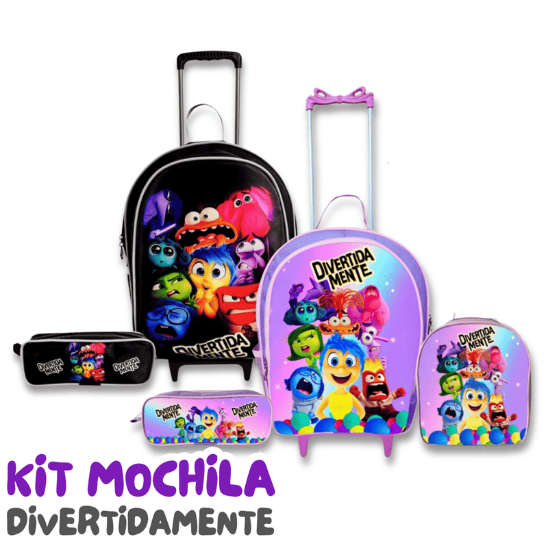 Mochila Divertidamente com Rodinhas [KIT COMPLETO]