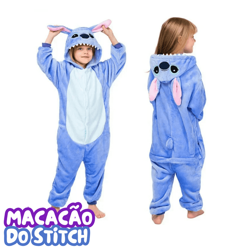 Pijama Macacão Stitch Infantil