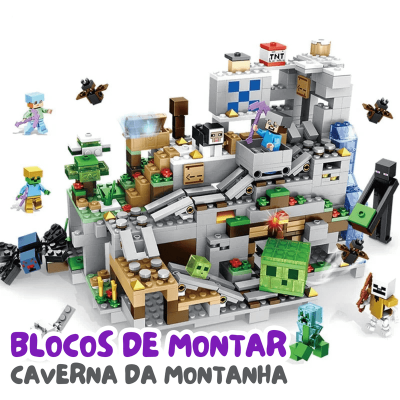 Brinquedo Bloco de Montar Caverna da Montanha