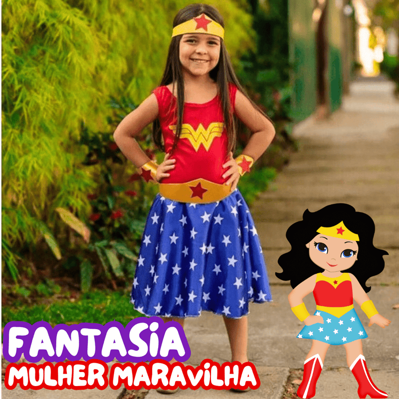 Fantasia Mulher Maravilha Infantil