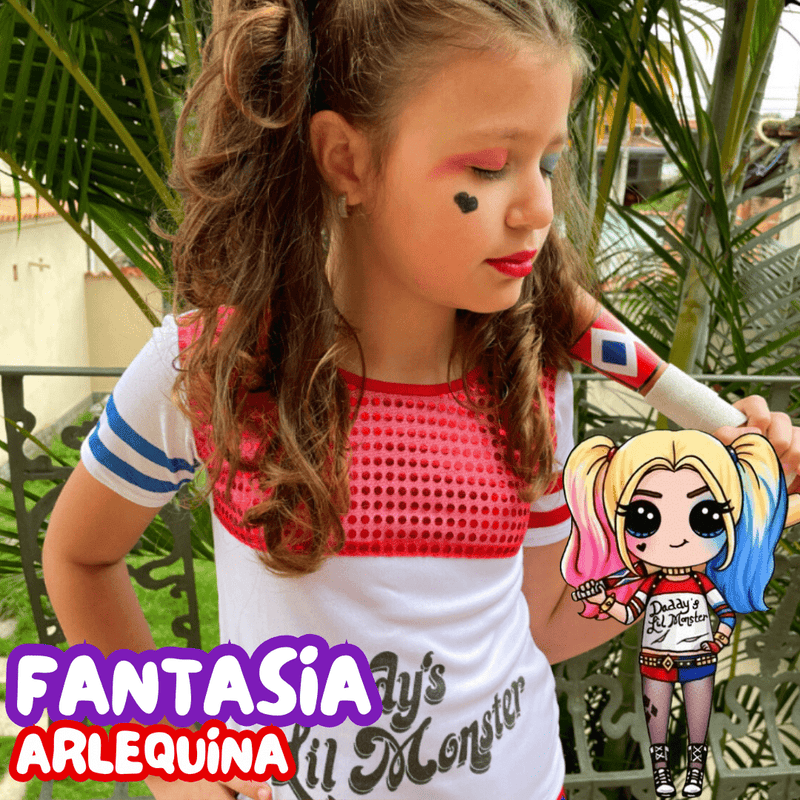 Fantasia Infantil da arlequina