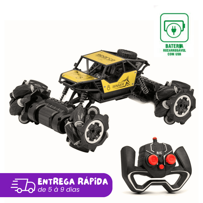 Carrinho de controle Remoto 4x4 Bateria Recarregável