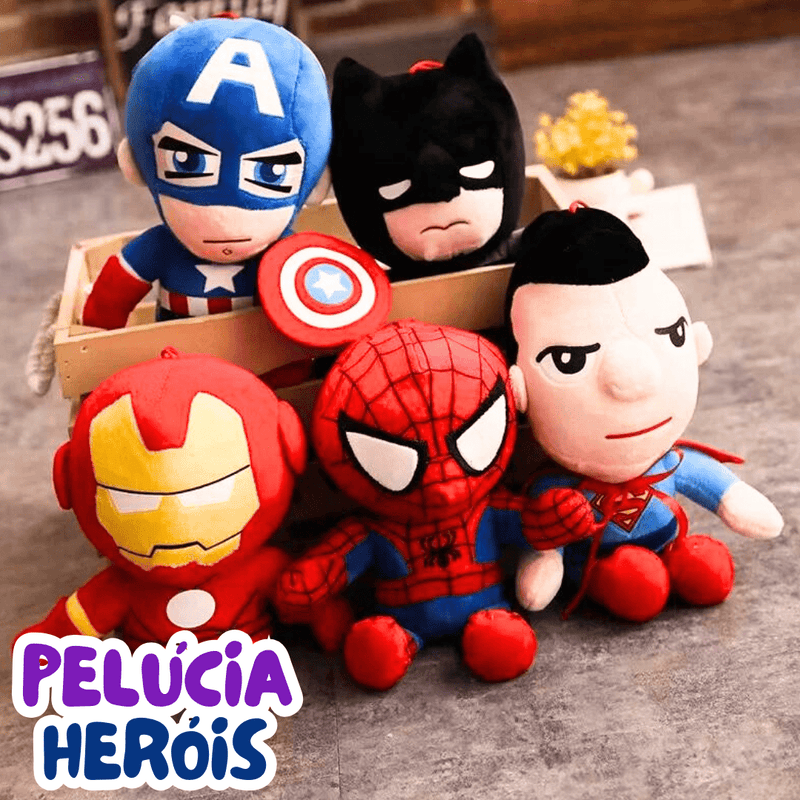 Pelúcia Homem Aranha e Heróis