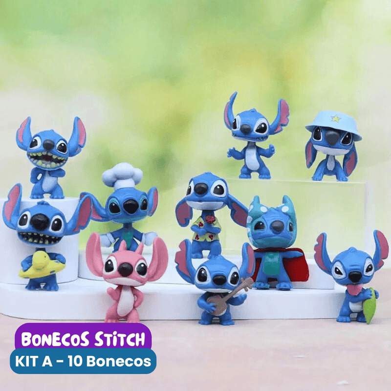 Bonecos Stitch [Kit com 10 ou 6 Bonecos]