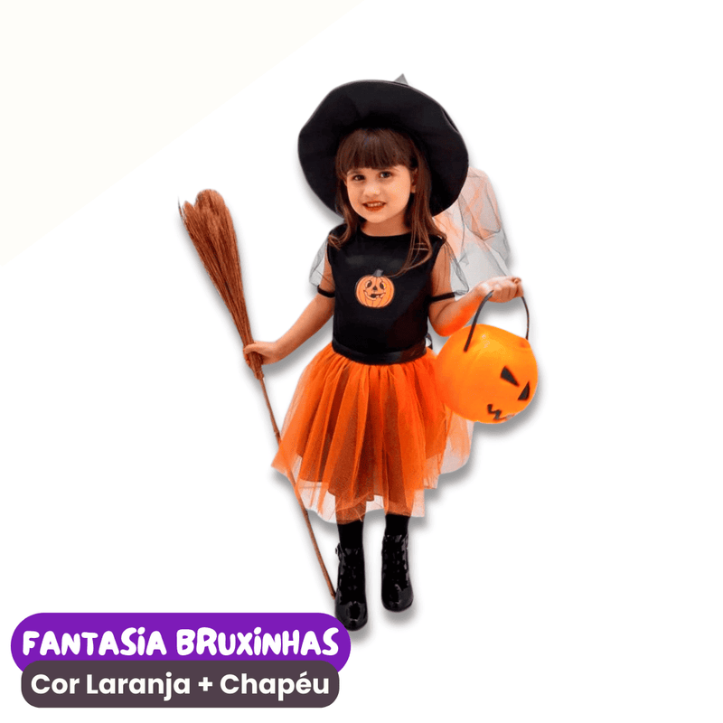 Fantasia de Bruxinhas Halloween 2024