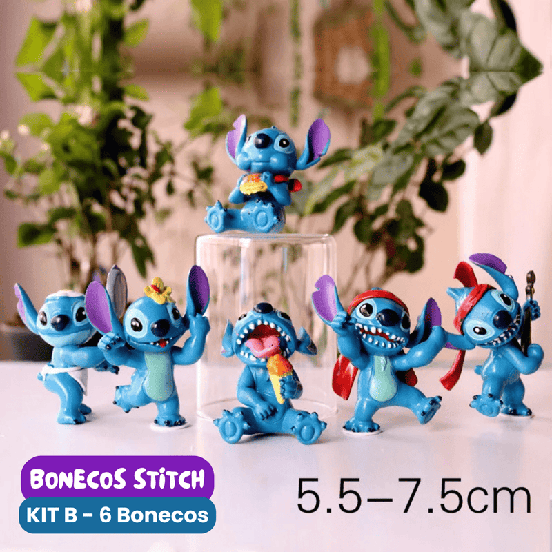 Bonecos Stitch [Kit com 10 ou 6 Bonecos]