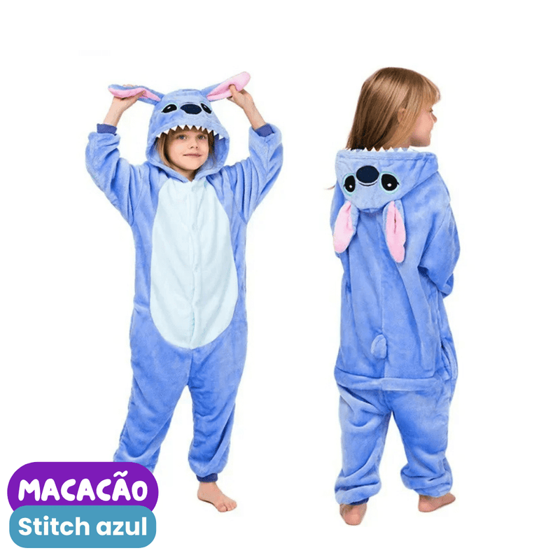 Pijama Macacão Stitch Infantil