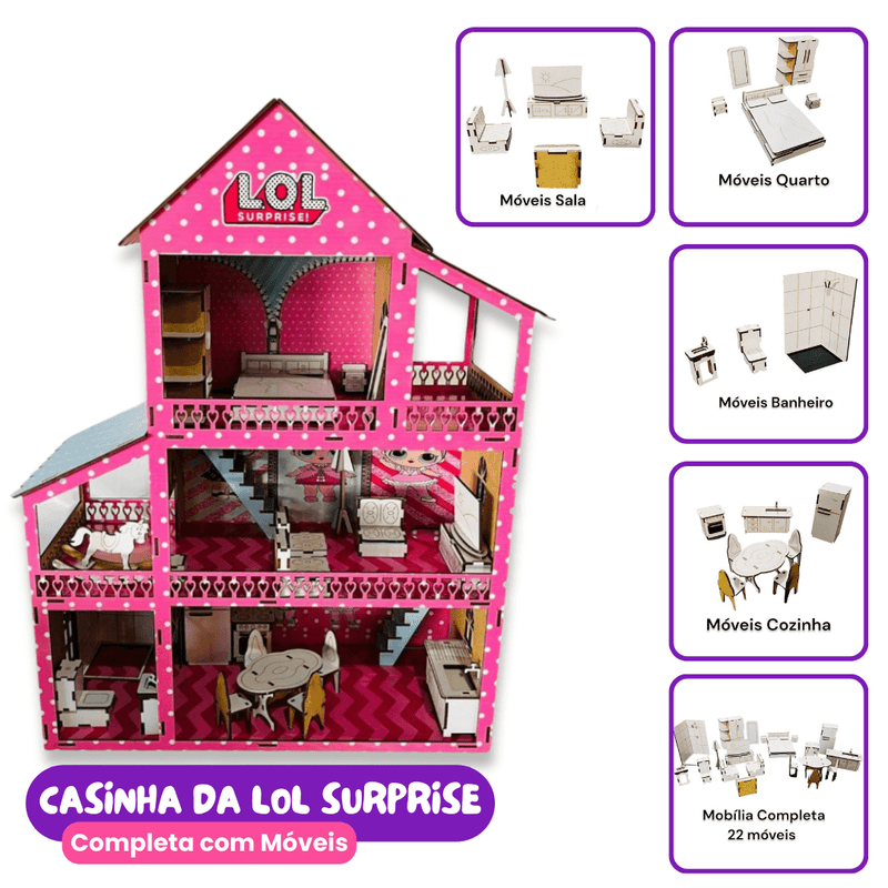 Casinha de Boneca em MDF - Direto da Fábrica