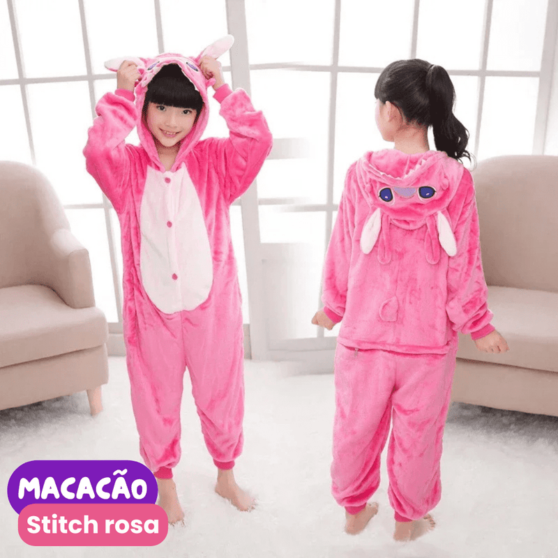 Pijama Macacão Stitch Infantil