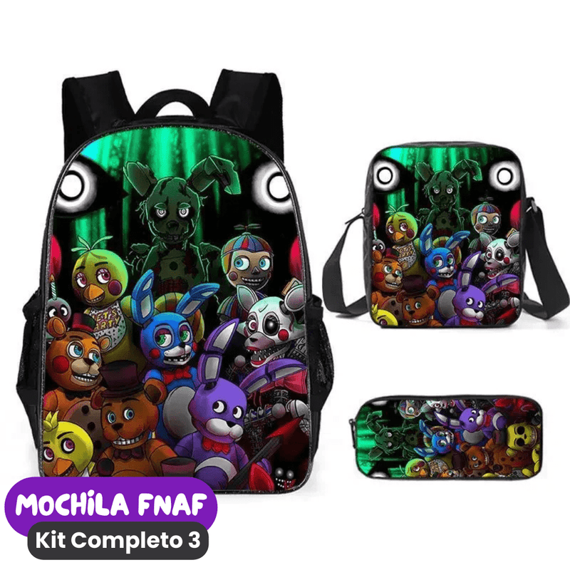 Mochila Fnaf Kit Completo [ESTOJO + BOLSA LANCHEIRA]