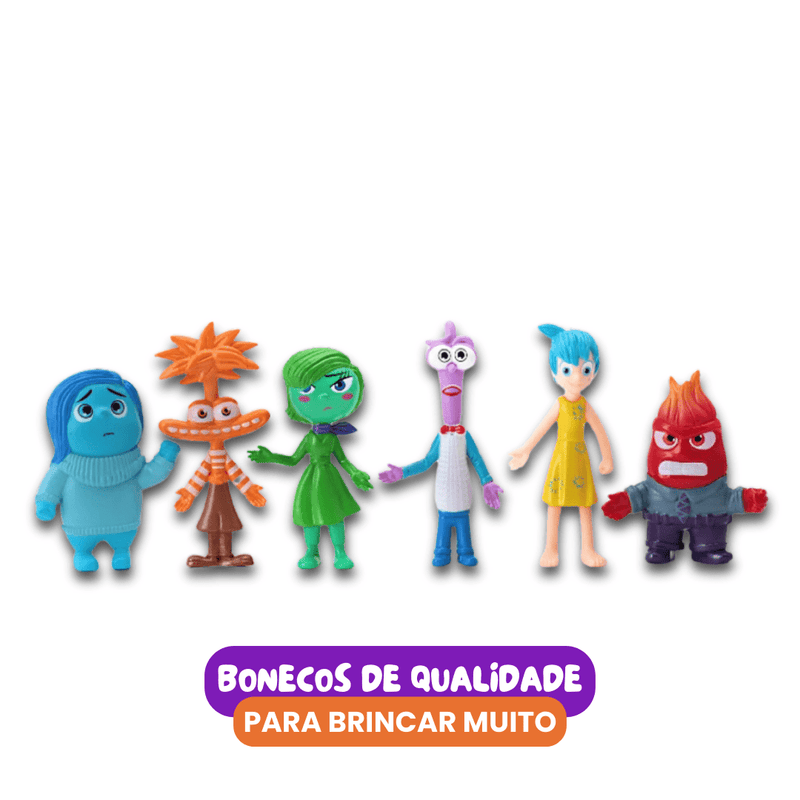 Bonecos Divertidamente 2 - Kit com 6 Emoções