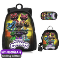 Smiling Critters Mochila [ESTOJO + BOLSA LANCHEIRA]