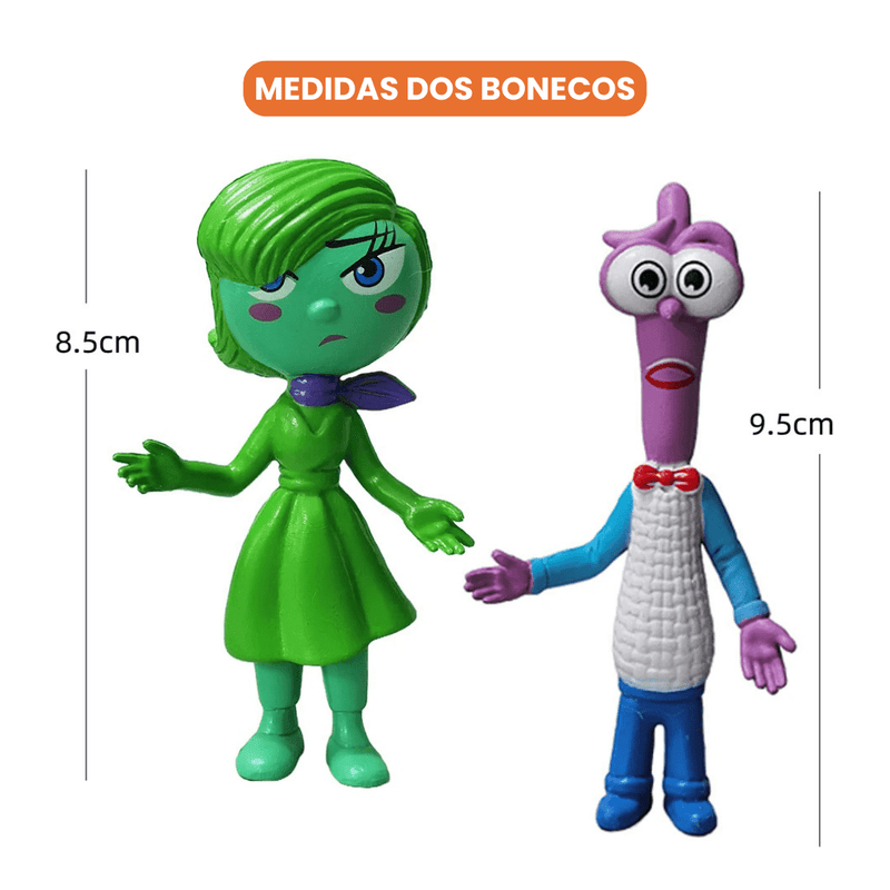 Bonecos Divertidamente 2 - Kit com 6 Emoções