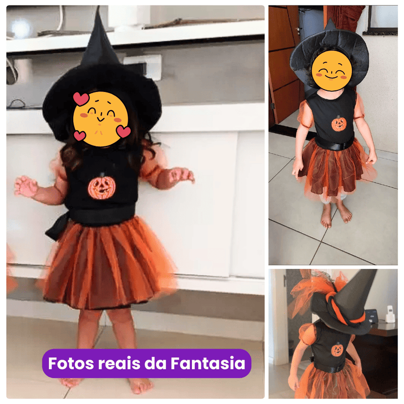 Fantasia de Bruxinhas Halloween 2024