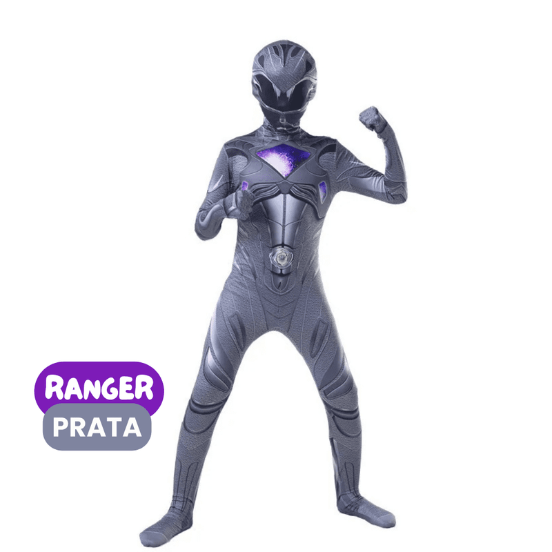 fantasia power ranger cinza