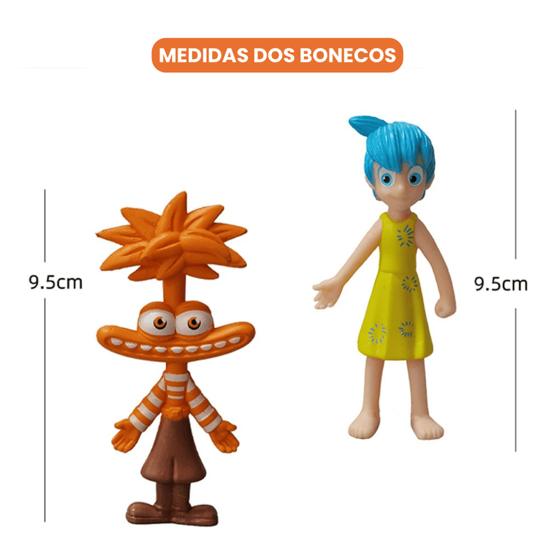 Bonecos Divertidamente 2 - Kit com 6 Emoções