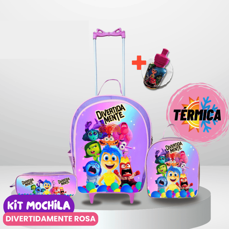 Mochila Divertidamente com Rodinhas [KIT COMPLETO]