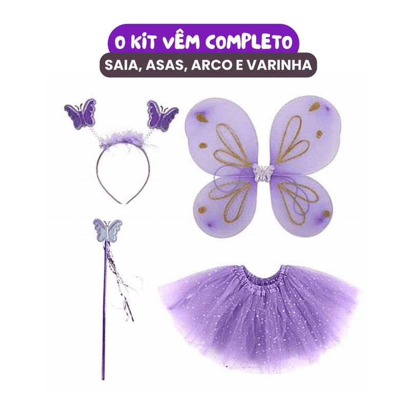 Fantasia de Borboleta Kit Completo