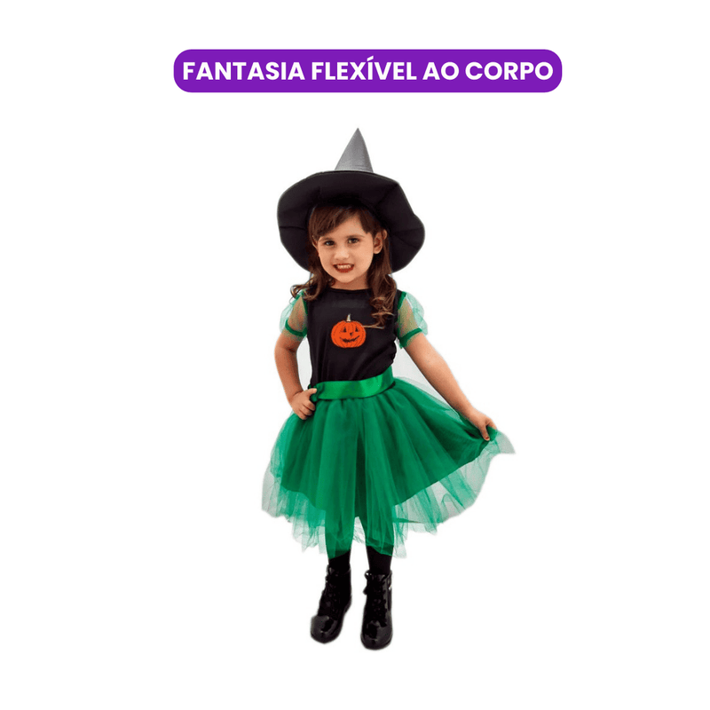 Fantasia de Bruxinhas Halloween 2024