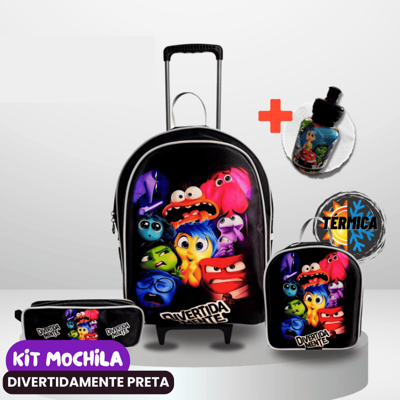 Mochila Divertidamente com Rodinhas [KIT COMPLETO]