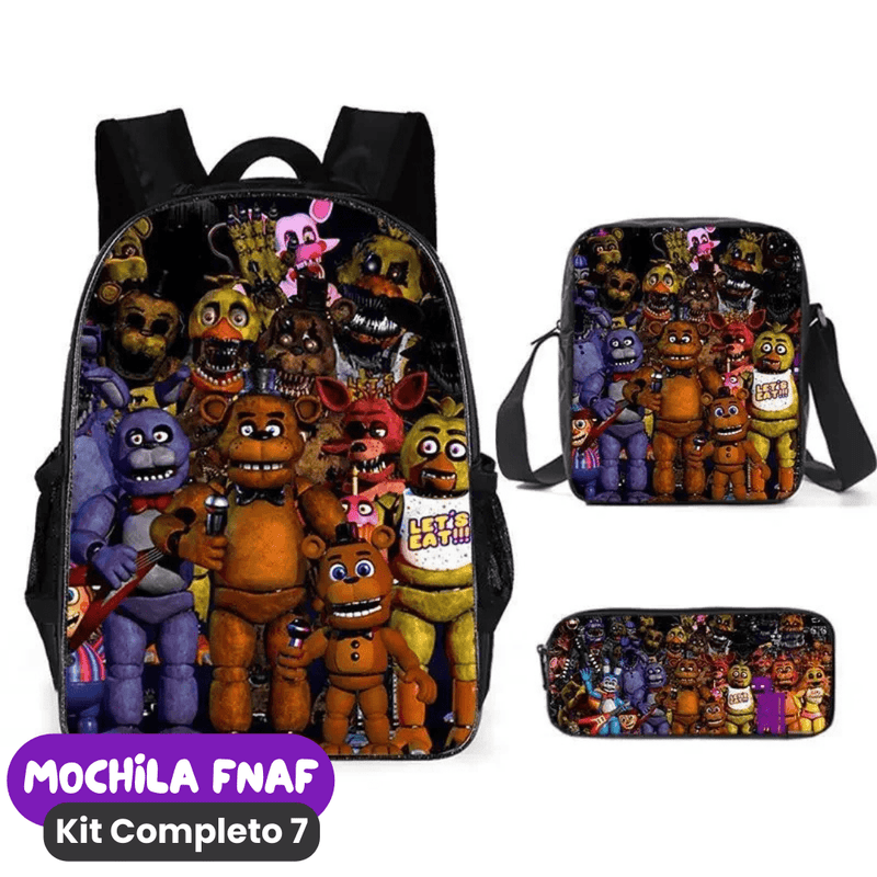 Mochila Fnaf Kit Completo [ESTOJO + BOLSA LANCHEIRA]