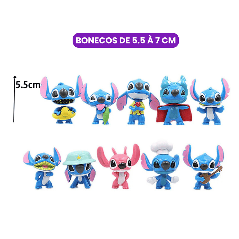 Bonecos Stitch [Kit com 10 ou 6 Bonecos]