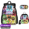 Smiling Critters Mochila [ESTOJO + BOLSA LANCHEIRA]