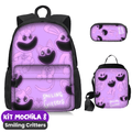 Smiling Critters Mochila [ESTOJO + BOLSA LANCHEIRA]