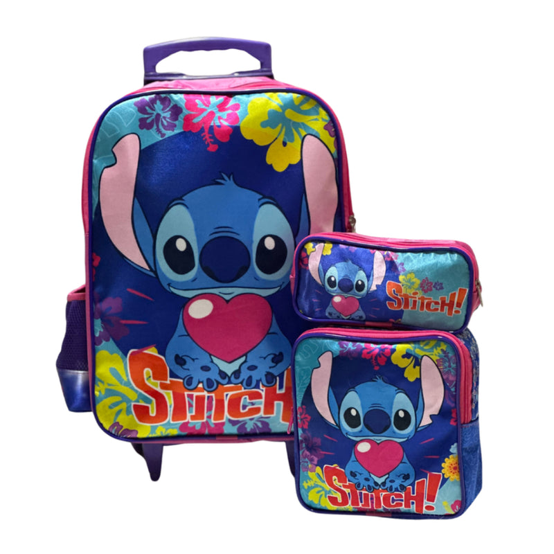 Mochila de Rodinhas Infantil com Estojo + Lancheira [KIT COMPLETO]